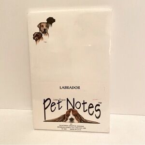 Labrador Pet Notes Writing Pads Stationery Set of 2 Pads New In Wrapper